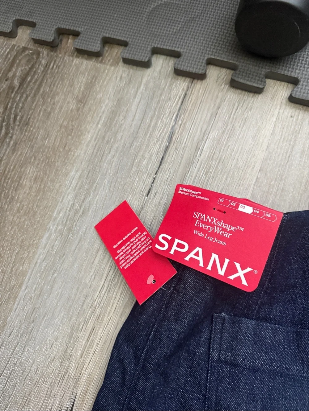 SPANX Dark Indigo Wide-Leg Denim Pants - NWT